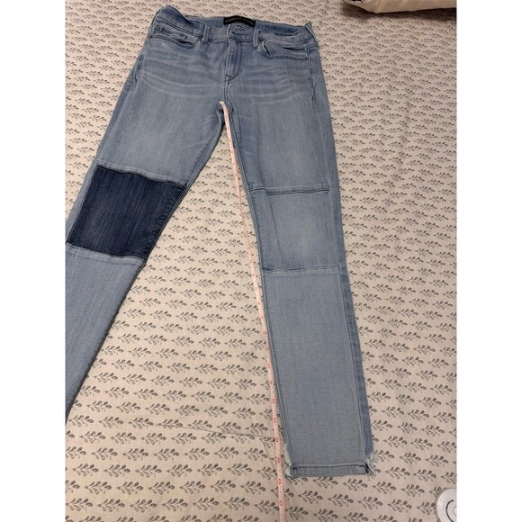 Express Jeans Womens Size 8 Mid Rise Light Wash Skinny Ankle Stretch Jeans - Picture 8 of 9